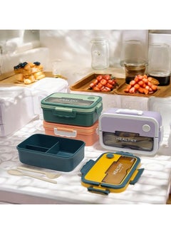 QSHOP® Premium Imported Bento Lunch Box 3 Compartment Leakproof Insulated Lunch Box Microwave Safe Bento Box with Fork and Spoon (Green) - pzsku/Z79E69ECB517F956EA1F9Z/45/_/1733311903/f68c13a5-9b26-4645-bb17-00b879bd57a5