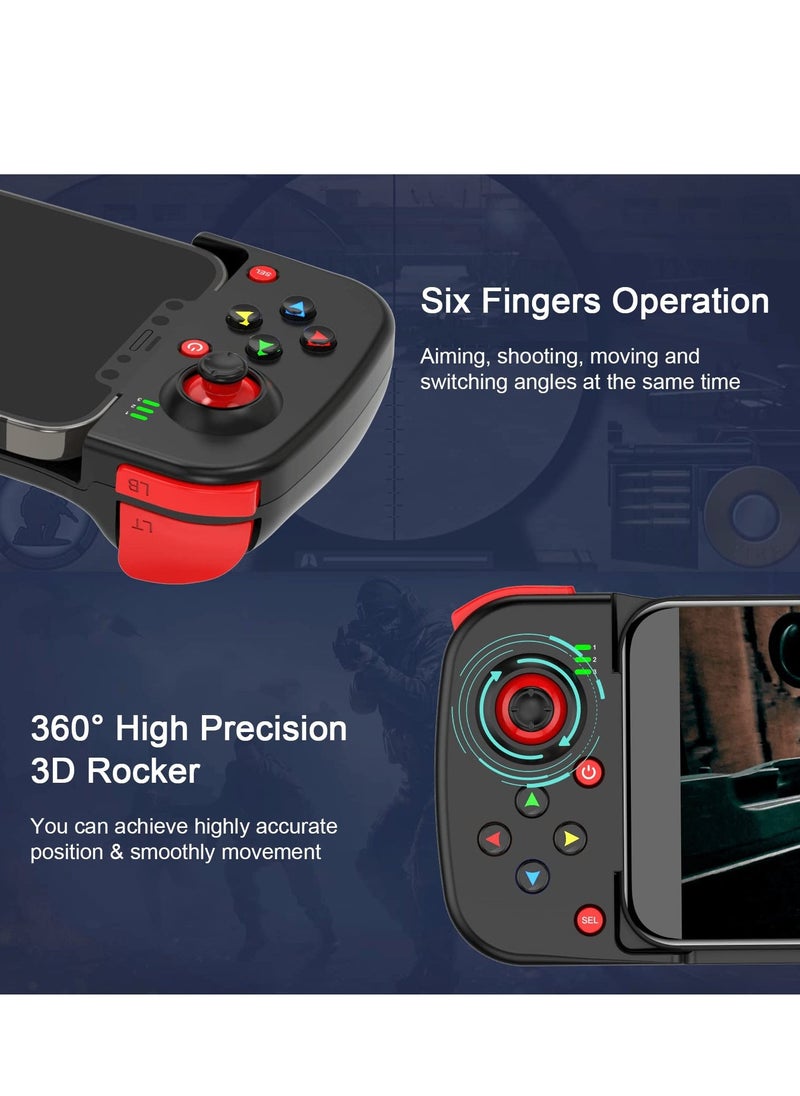 وحدة تحكم ألعاب موبايل لاسلكية لجهاز iPhone و Android و PC - عصا تحكم قابلة للبرمجة للعبة Call of Duty والمزيد، متوافقة مع الأجهزة اللوحية والهواتف الذكية - Image 4
