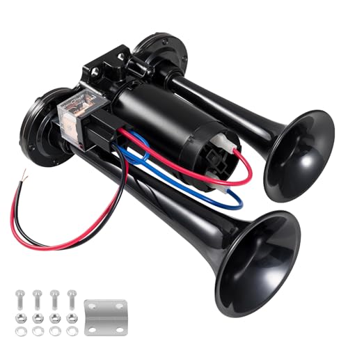 banhao 12V 150DB Air Horn for Truck for Train, Car Horns Loud with Compressor for Truck Boat Train Speaker Cars Van Ship (Black) - Image 1