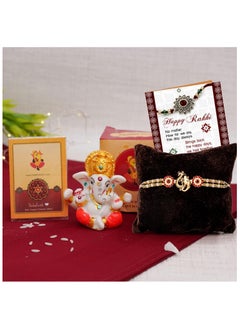 TIED RIBBONS Rakhi For Brother With Gift - Premium Rakhi With Mini Idol Statue Mini Greeting Card- Rakhi Gift For Brother, Men