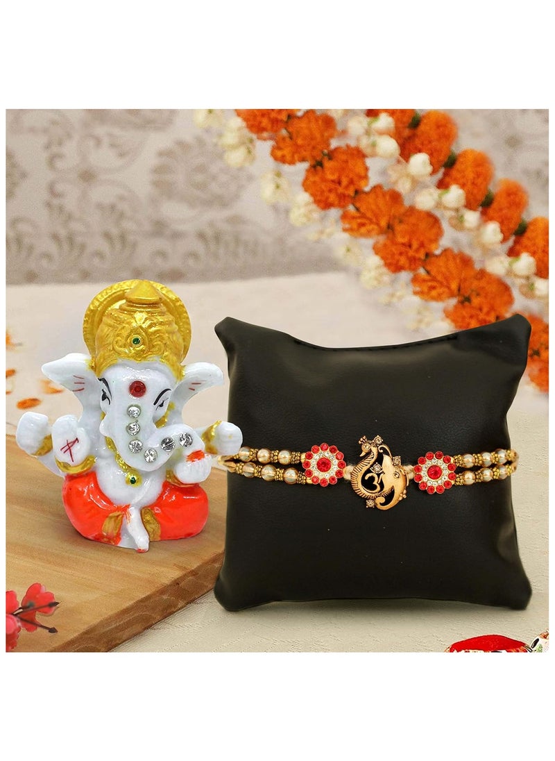 TIED RIBBONS - TIED RIBBONS Rakhi For Brother With Gift - Premium Rakhi With Mini Idol Statue Mini Greeting Card- Rakhi Gift For Brother, Men - Image 1