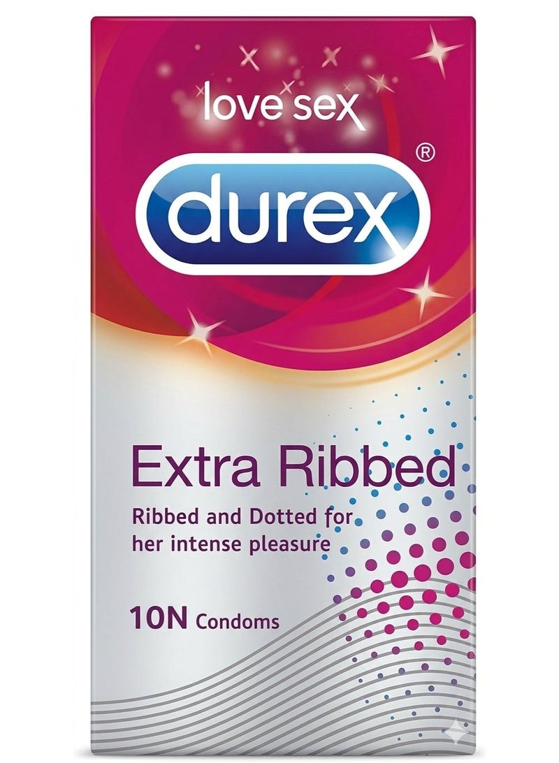 مجموعة ديوركس من 10 قطع من الواقي الذكري المضلع للغاية