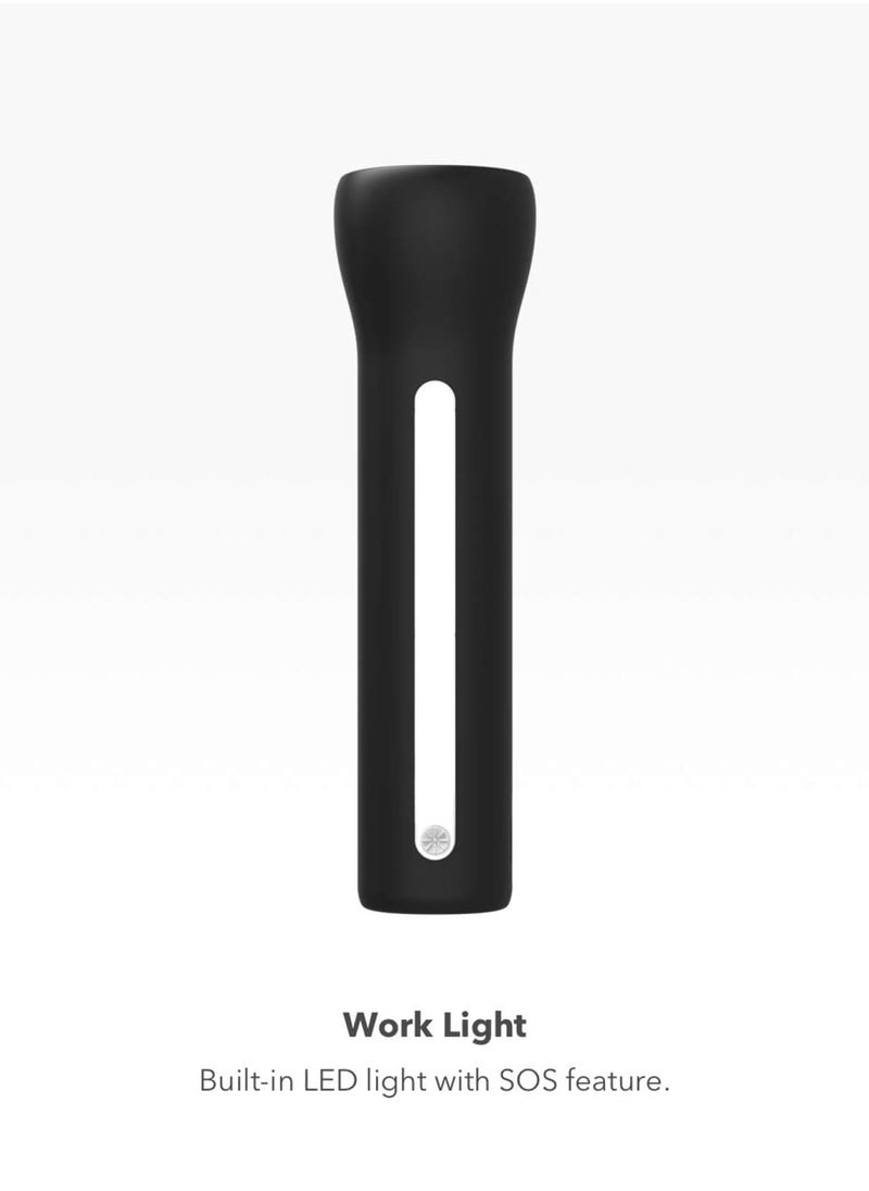 mophie - Powerstation GO Flashlight - Rechargeable Lithium Flashlight with Portable Car Jump Starter - LED Flashlight, USB Port to Charger Devices - Grey - Image 1