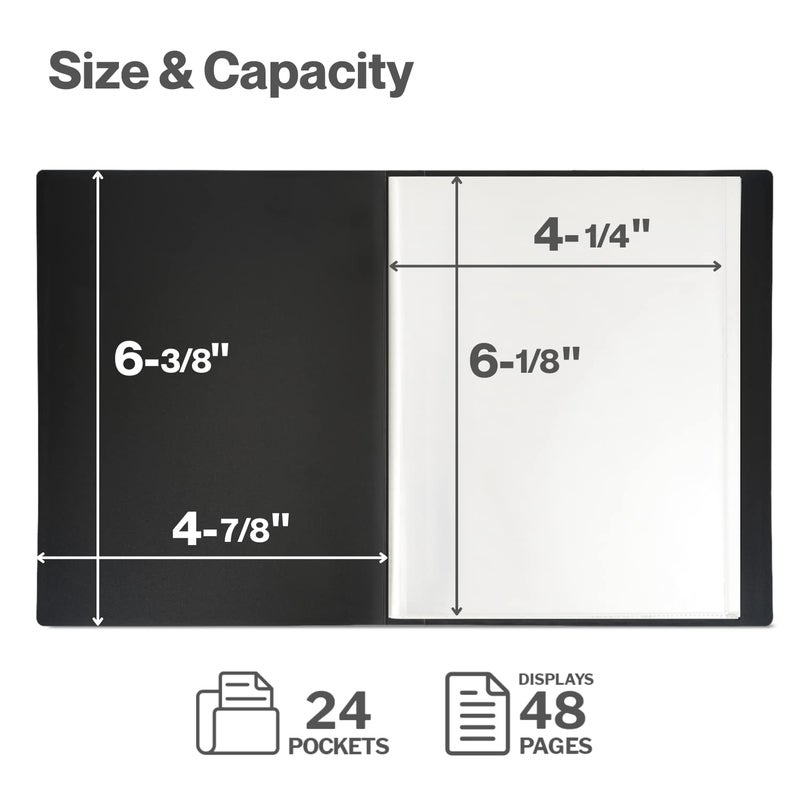 CRANBURY Small Photo Album 4x6 (Pink), 2-Pack 4 x 6 Photo Book, 24 Pockets Shows 48 Pictures, Mini Plastic Picture Album Binder with Customizable Cover - Image 3