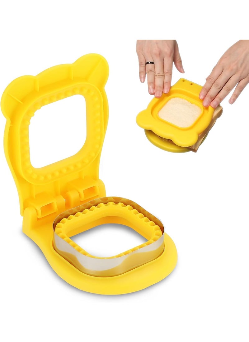 ZSIGNS - ZSIGNS Square Shaped Sandwich Cutter 4 inch Uncrustables Sandwich Maker Sandwich Cutter and Sealer for Kids Lunch Breakfast Easy to Use DIY Bread Sandwich Maker - Image 1