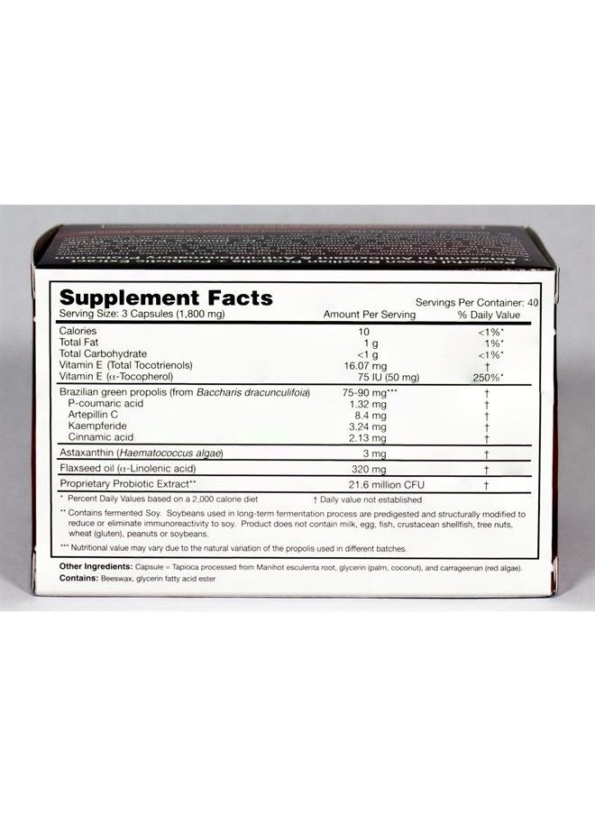 essential formulas - Dr. Ohhira's Propolis Plus with Brazilian Green Propolis 120 Capsules - Image 1