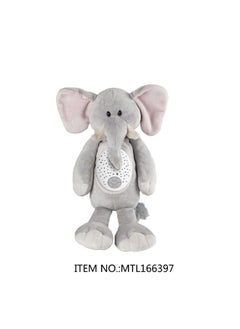 Toddler Sleep Instrument Doll Baby Soothing Artifact To Sleep Music Light Doll Plush Toy-Color:Soothing Baby Elephant Sleep Instrument