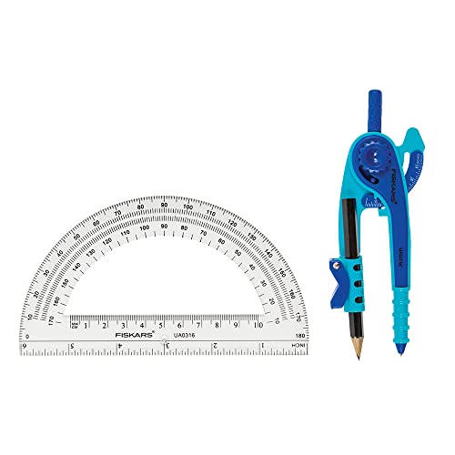 Fiskars Geometry Set, Compass and Protractor Set, Color Received May Vary - Image 3