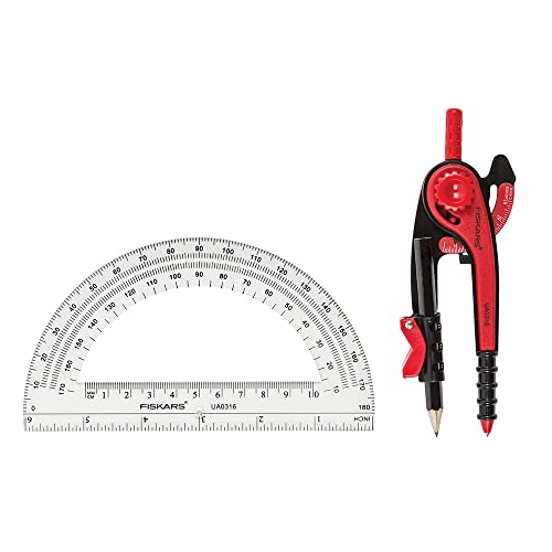 Fiskars Geometry Set, Compass and Protractor Set, Color Received May Vary - Image 4
