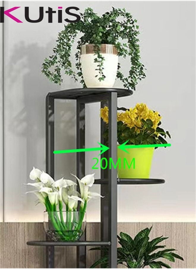 Kutis Flowers Pot Plant Display Stand Painted Steel Black 93x46x22 Centimeter  - Image 2