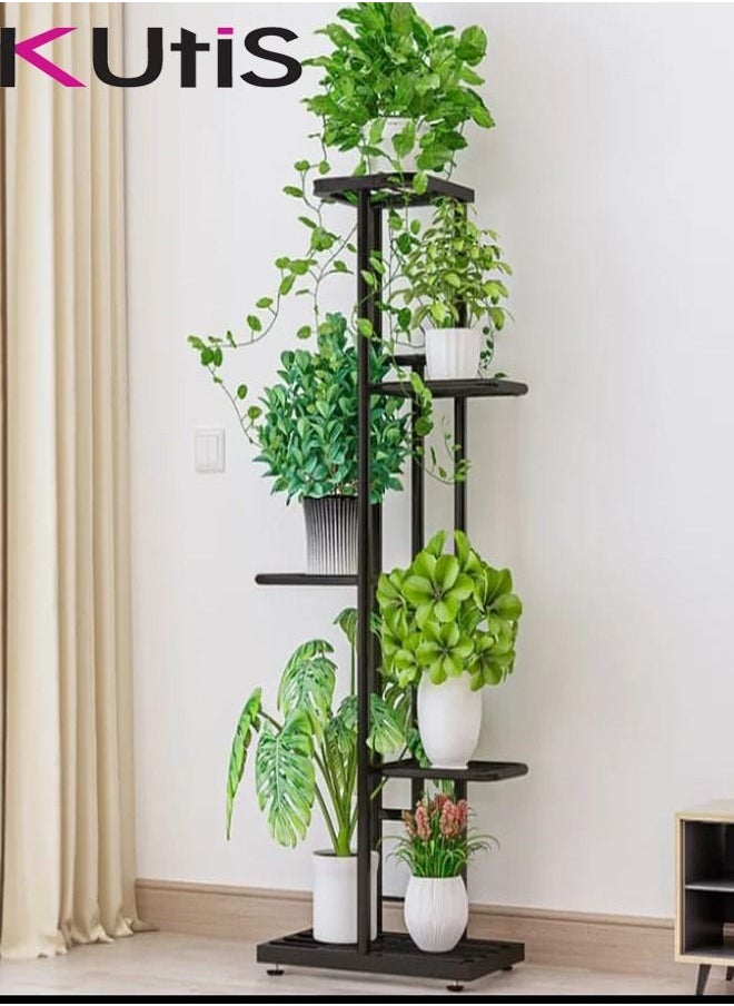 Kutis Flowers Pot Plant Display Stand Painted Steel Black 93x46x22 Centimeter  - Image 1