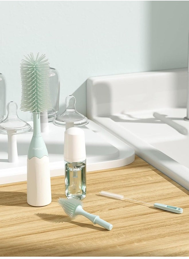 Bottle Brush Kit, Innovative Push-Press Design for Better Cleaning - Baby Bottle Cleaner Brush for Baby Bottle, Breast Pumps, Nipples, and More - Can Generate Foam for Better Cleaning - pzsku/Z79E6F834A0AE51F5B74FZ/45/_/1718180578/a43004bd-a2de-4ac9-904a-a968a1d47631