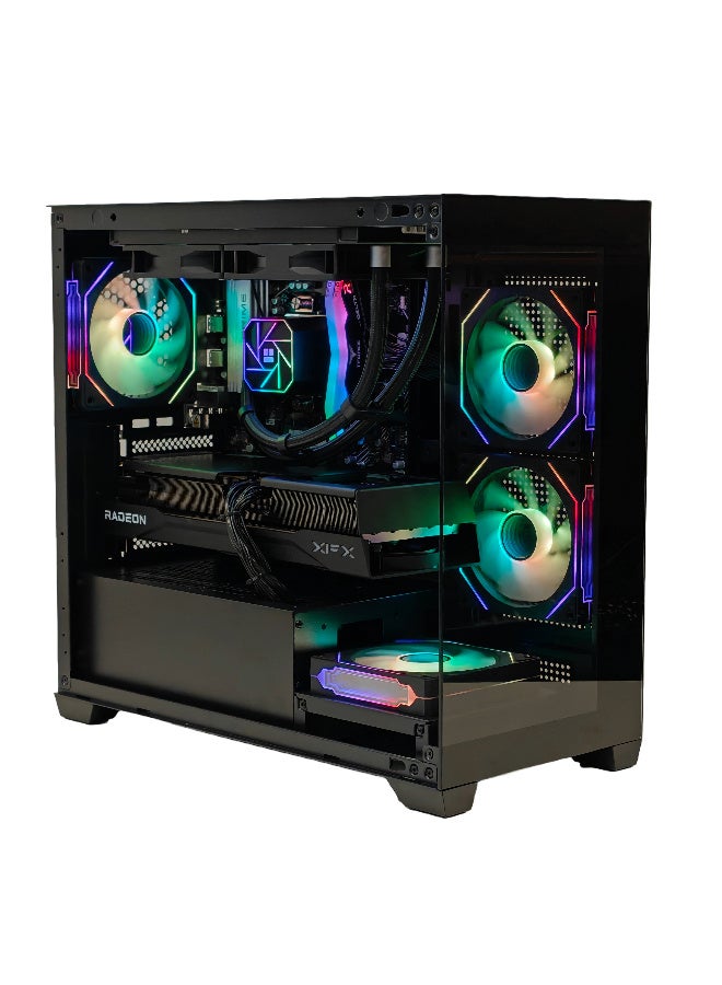  موستيك للتجارة العامة ذ م م كمبيوتر ألعاب AMD Ryzen 7-7800X3D بتردد يصل إلى 5.0 جيجاهرتز | بطاقة رسومات RADEON AMD RX 9070XT سعة 16 جيجابايت GDDR6 | ذاكرة وصول عشوائي DDR5 سعة 32 جيجابايت بتردد 6000 ميجاهرتز | قرص SSD M.2 NVMe سعة 1 تيرابايت | مبرد سائل 240 مم | متوافق مع WiFi | Windows 11 Pro None - Image 1