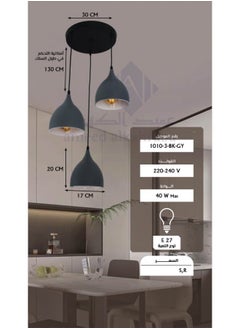 Best Power Modern Kitchen Chandelier 3 Lamps Light 1010-3 with E27 Lamp Base (Bulb Not Included), 130cm Adjustable Length – Perfect for Kitchen & Dining Spaces  - Image 5
