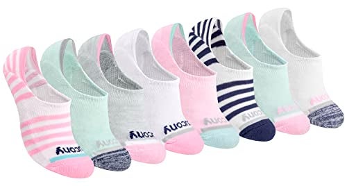 Saucony Women's Show Cushioned Invisible Liner Socks, Fashion Assorted (8 Pairs), Shoe Size: 6-10 - Image 1