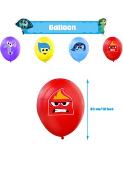 General Mind Agent Team Theme Birthday Party Decoration Inside Out Birthday Flag Cake Card Balloon Party  - Image 4