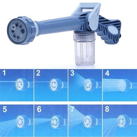 Dhruheer Plastic 8 in 1 Turbo Water Spray Gun Ultra HighPressure Washer for Car Bike Washing and Gardening Purpose Standard Blue - Image 5