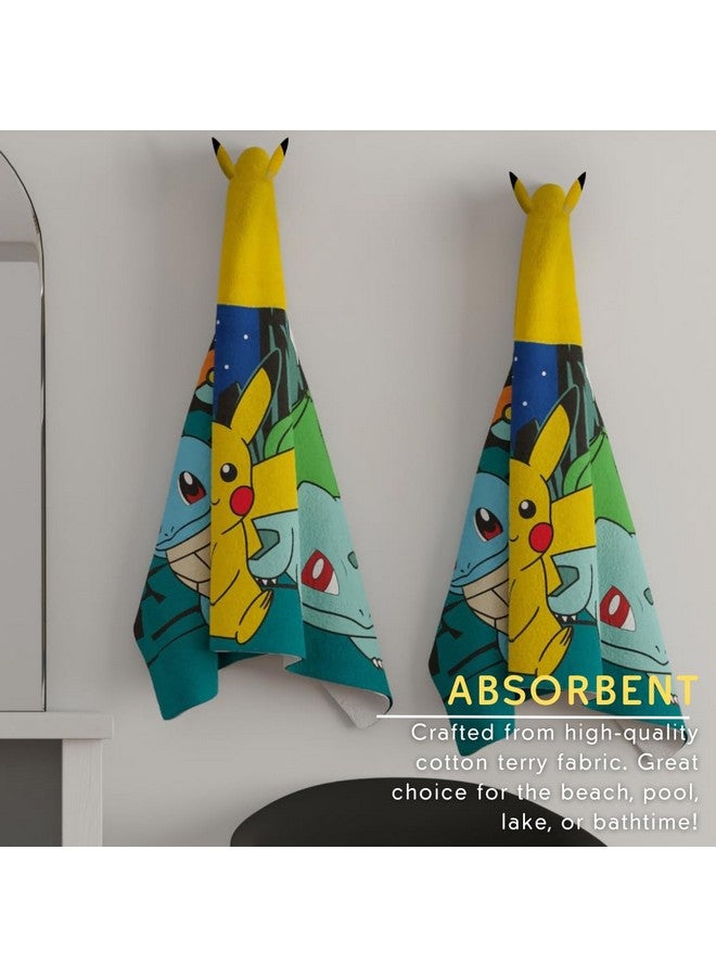 Franco Pokemon Anime Kids Super Soft Bath/Pool/Beach Soft Cotton Terry Hooded Towel Wrap, 24 in x 50 in, (Official Licensed Product) By Franco - Image 3