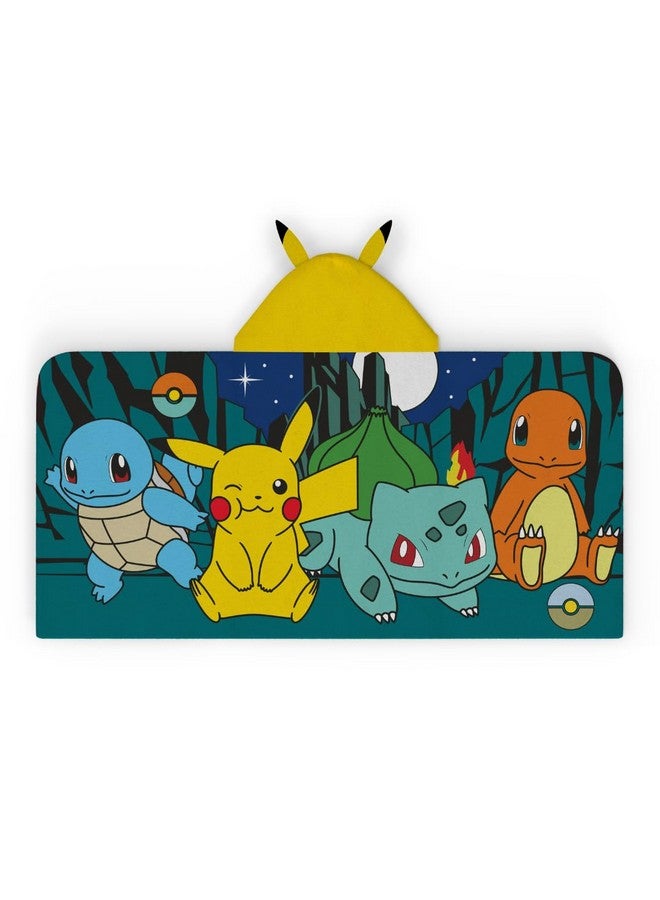 Franco Pokemon Anime Kids Super Soft Bath/Pool/Beach Soft Cotton Terry Hooded Towel Wrap, 24 in x 50 in, (Official Licensed Product) By Franco - Image 1