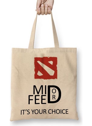 Baskı Dükkanı Print Shop Dota 2 Mid Or Feed Cloth Bag Long Handle 