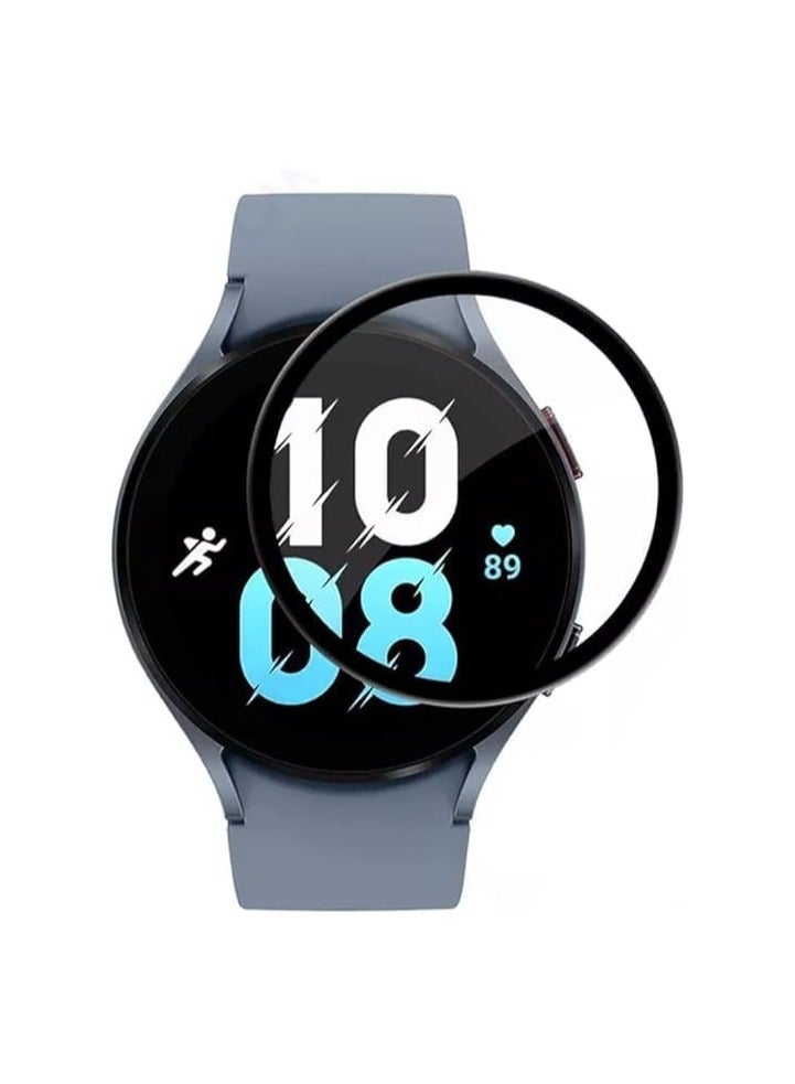 واقي شاشة ELMO3EZZ متوافق مع ساعة سامسونج 5 / 40 ملم وساعة 4 / 40 ملم، طبقة حماية ناعمة ثلاثية الأبعاد ذات حافة منحنية [مضاد للخدش] [خالي من الفقاعات] [حساس للغاية] (ليس زجاج)