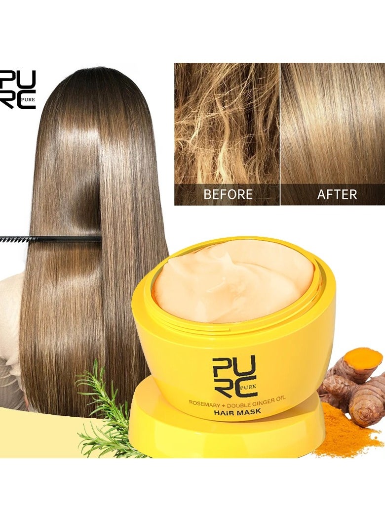 PURC - Rosemary Oil Hair Mask,  Anti Dandruff Smoothing Cream, Natural Ingredients Ginger Oil Hair Loss Treatment Mask, Smooth And Effective Anti Hair Loss  Hair Essence For Hair Growth - Image 1