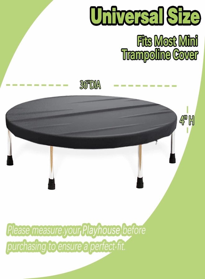 WBLCDH Trampoline Cover, Mini Trampoline Covers, Waterproof Toddler /Adults Fitness Trampoline Covers for Indoor/Outdoor/Garden Rebounder, Not Spring Cover (Black, 36inch) - Image 2