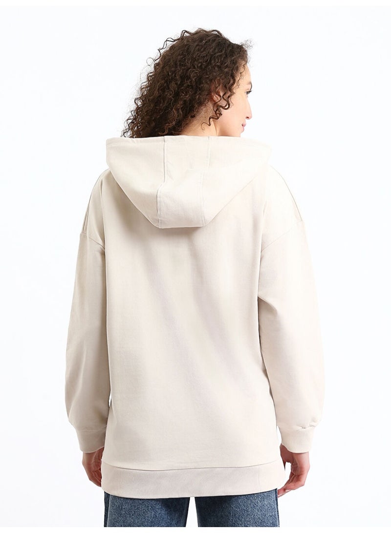 LC WAIKIKI Hooded Printed Women's Sweatshirt Tunic - Image 3