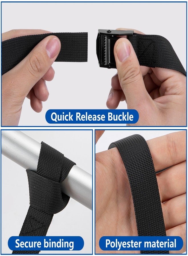 Shupakul 2 Pcs Pontoon Ladder Pull Up Straps,19.5 to 56 Inch Adjustable Marine Ladder Strap with Buckle,Reusable Boat Ladder Strap for Secure and Storage - Image 3