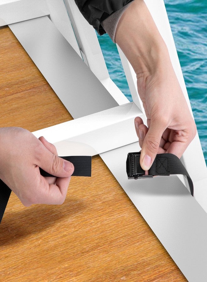 Shupakul 2 Pcs Pontoon Ladder Pull Up Straps,19.5 to 56 Inch Adjustable Marine Ladder Strap with Buckle,Reusable Boat Ladder Strap for Secure and Storage - Image 5