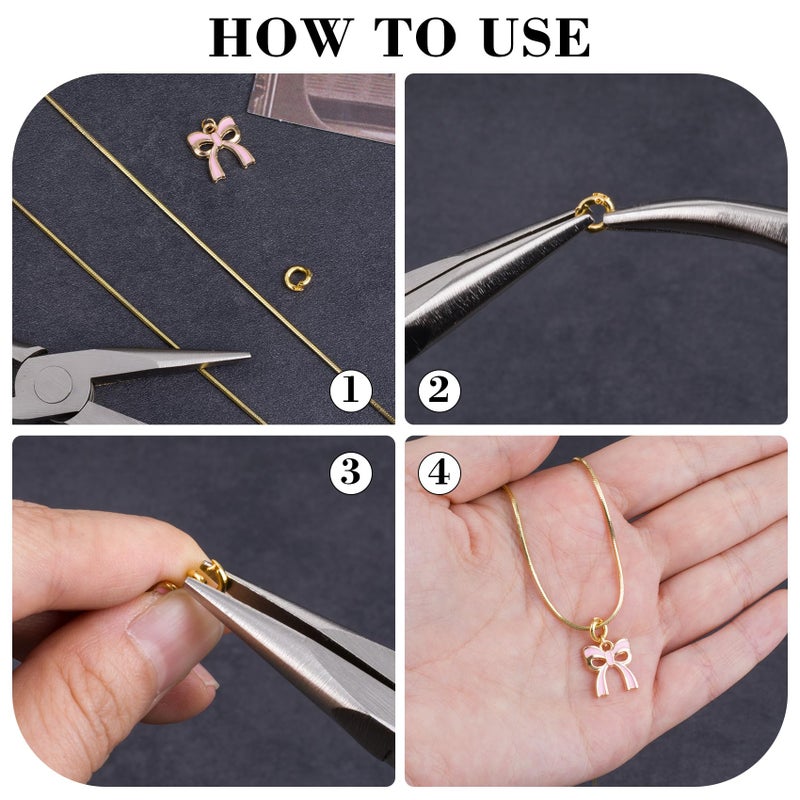 Winsyison 20pcs Split Open End Jump Rings, 18K Gold Plated Locking Circle Clasp Ring, ID 3mm Connector Accessories for Earrings Bracelets Necklaces DIY Crafts Jewelry Making - Image 3