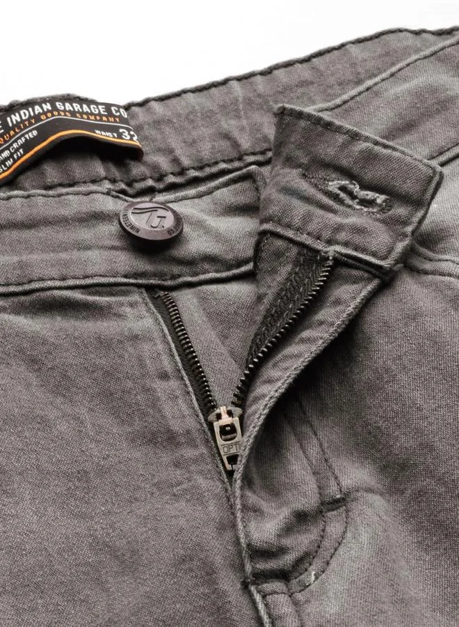 The Indian Garage Co  Men Slim Fit Solid Jeans for Men | Best Price UAE