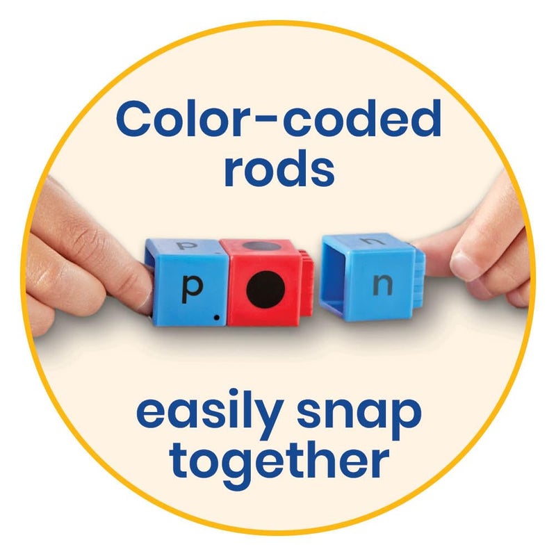 hand2mind hand2mind Spanish Reading Rods Alphabet  Syllables Word Building Activities Alphabet Linking Cubes Letter Blocks for Spelling Learn Spanish for Kids Spanish Classroom Must Haves  - Image 3
