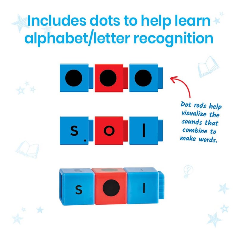hand2mind hand2mind Spanish Reading Rods Alphabet  Syllables Word Building Activities Alphabet Linking Cubes Letter Blocks for Spelling Learn Spanish for Kids Spanish Classroom Must Haves  - Image 5