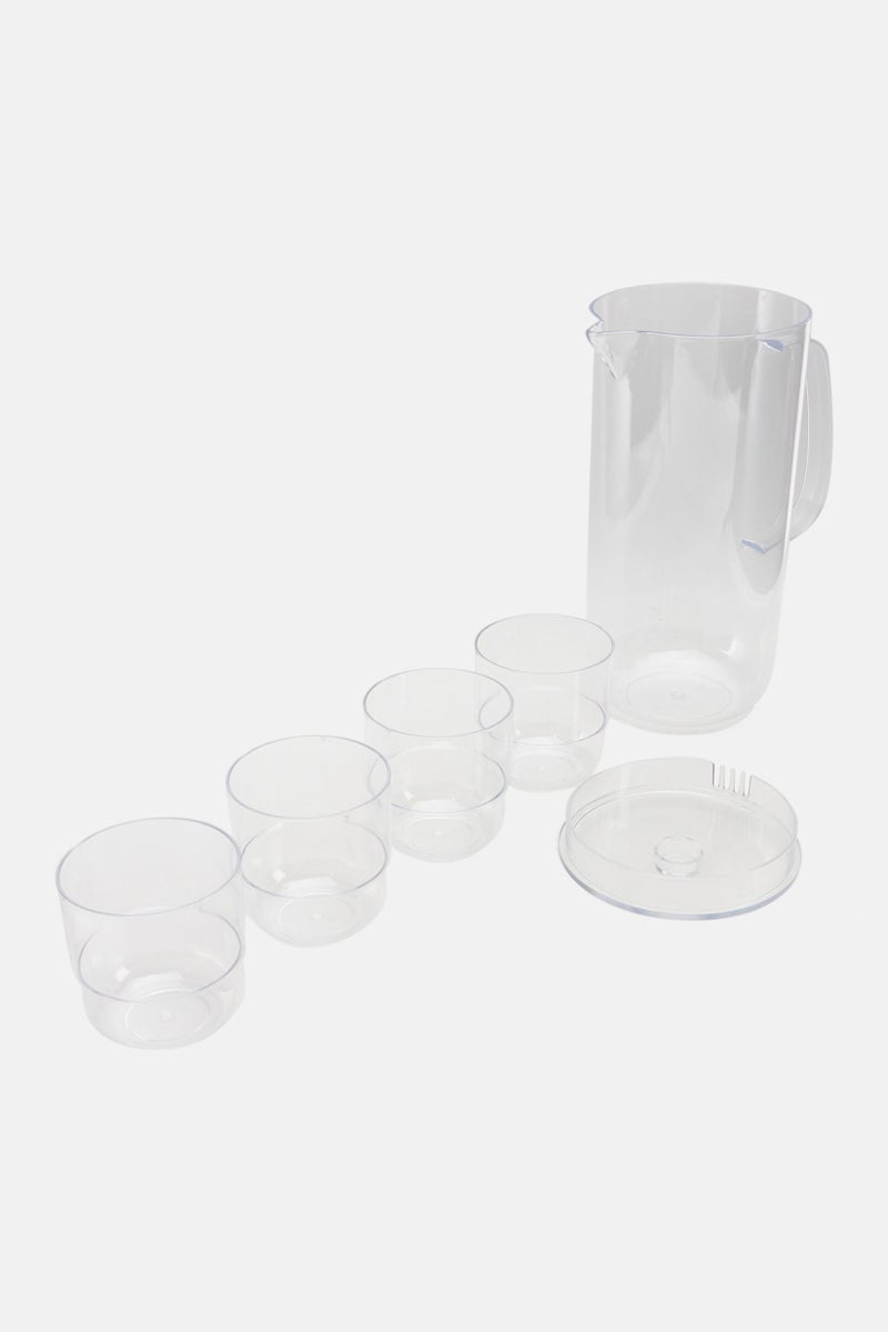 Cambridge Fete Collection Drinking Tumblers  Serving Jug 5 Piece Set, Transparent - Image 3