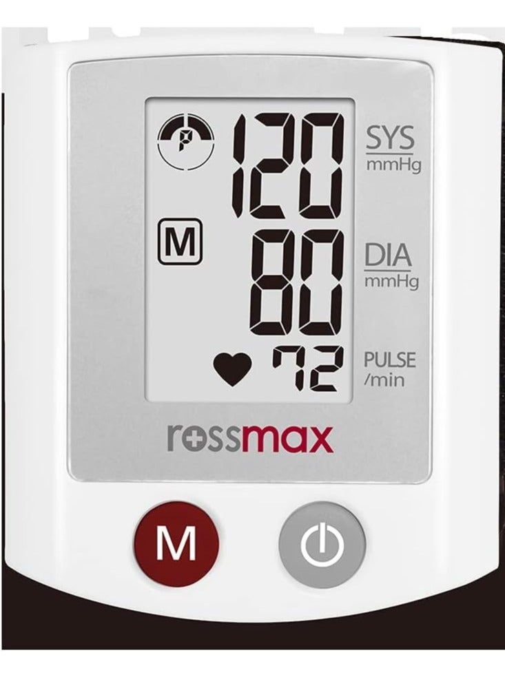 Rossmax Digital Blood Pressure Monitor (Wrist) - Large Display, Portable, Easy-to-Use - Image 1