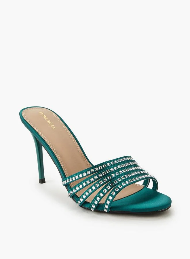 Flora Bella By Shoexpress TEAL Flora Bella Women Embellished Stiletto Heel Sandals for Women | Best Price UAE