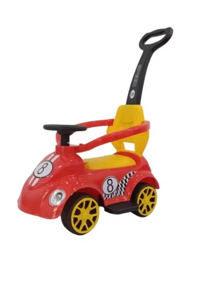 3-In-1 Musical Ride on Car With Safety and Push Bar Safety - Image 1