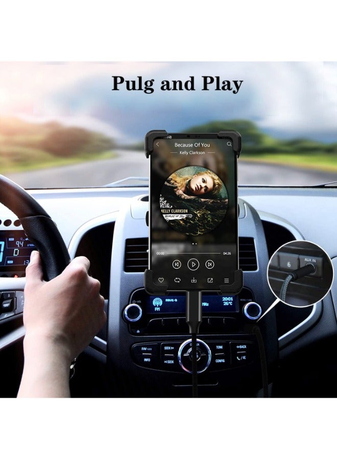 بروماس كيبل ايفون بمدخل AUX للسيارة، كيبل فيتون لايتنينج معتمد من MFi الى 3.5 ملم، كيبل صوت بمدخل AUX ستيريو متوافق مع ايفون 14 بروماكس و آيفون 14 برو , 14بلس, 14, 13 بروماكس ,13 و13 برو و12 و11 وSE 2020 وXS وXR وX و8 و7، طول 1 متر - 3.3 قدم، أسود - Image 3