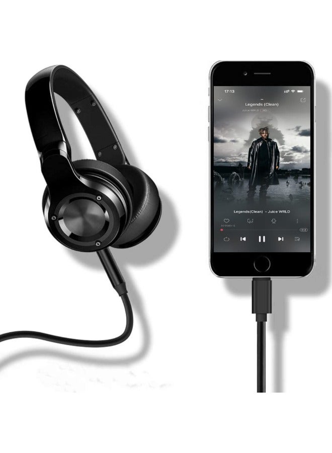 بروماس كيبل ايفون بمدخل AUX للسيارة، كيبل فيتون لايتنينج معتمد من MFi الى 3.5 ملم، كيبل صوت بمدخل AUX ستيريو متوافق مع ايفون 14 بروماكس و آيفون 14 برو , 14بلس, 14, 13 بروماكس ,13 و13 برو و12 و11 وSE 2020 وXS وXR وX و8 و7، طول 1 متر - 3.3 قدم، أسود - Image 4