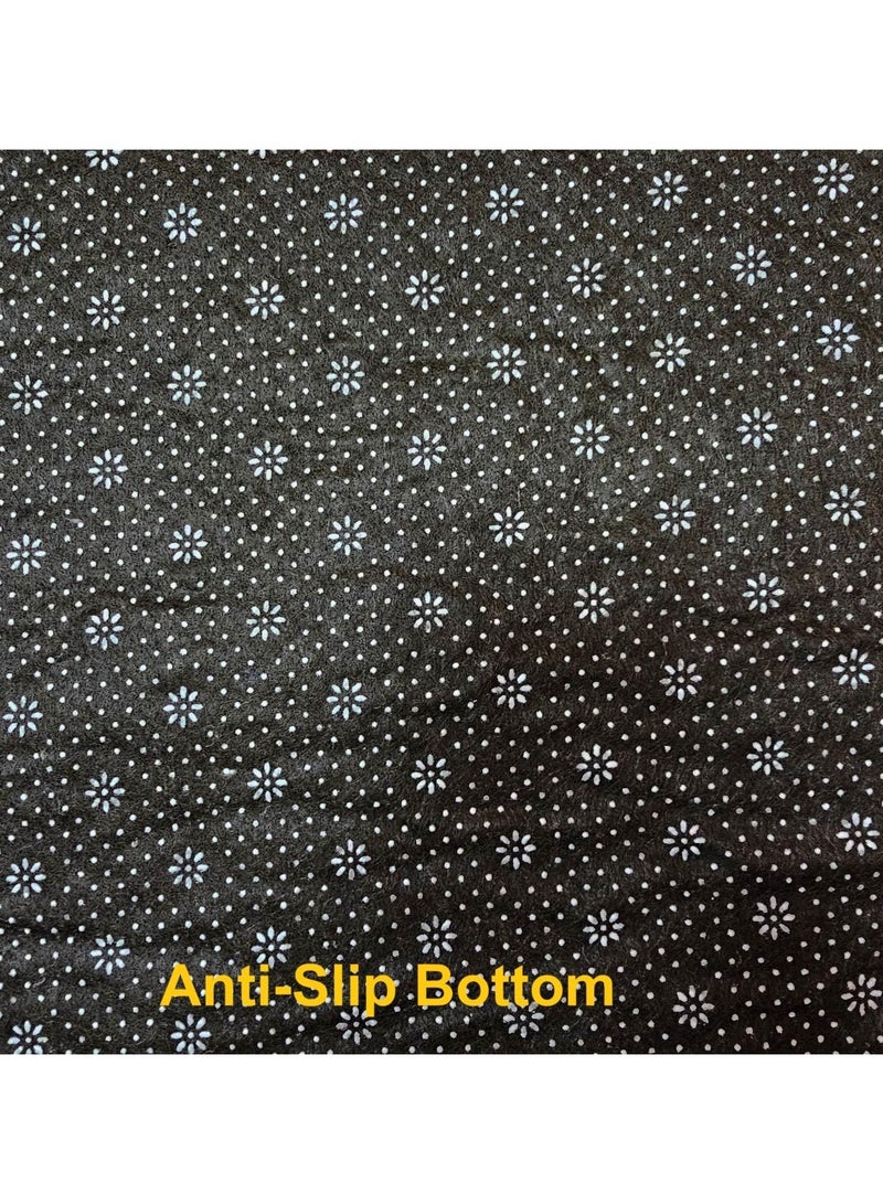 فابينني سجادة صلاة إسلامية 70×110 سم، ناعمة الملمس، مضادة للانزلاق، سجادة صلاة فاخرة، حجم صغير، مصلى للرجال والنساء والأطفال، هدية عيد رمضان، سجادة رمادية - Image 3