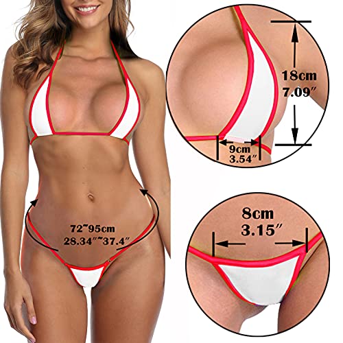 SHERRYLO Micro Bikini Extreme Mettalic Blue Mini G String Bikinis for Women Sexy Swimsuit Microkini Womens Bathing Suit - Image 5
