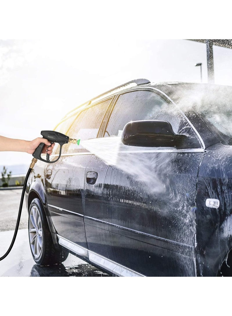 Beauenty High Pressure Washer Gun, 4350 PSI Short Pressure Washer Handle with 5 Pressure Washer Nozzle, Power Pressure Washer Wand, M22-14 Fitting Car Pressure Washer Kit - Image 2