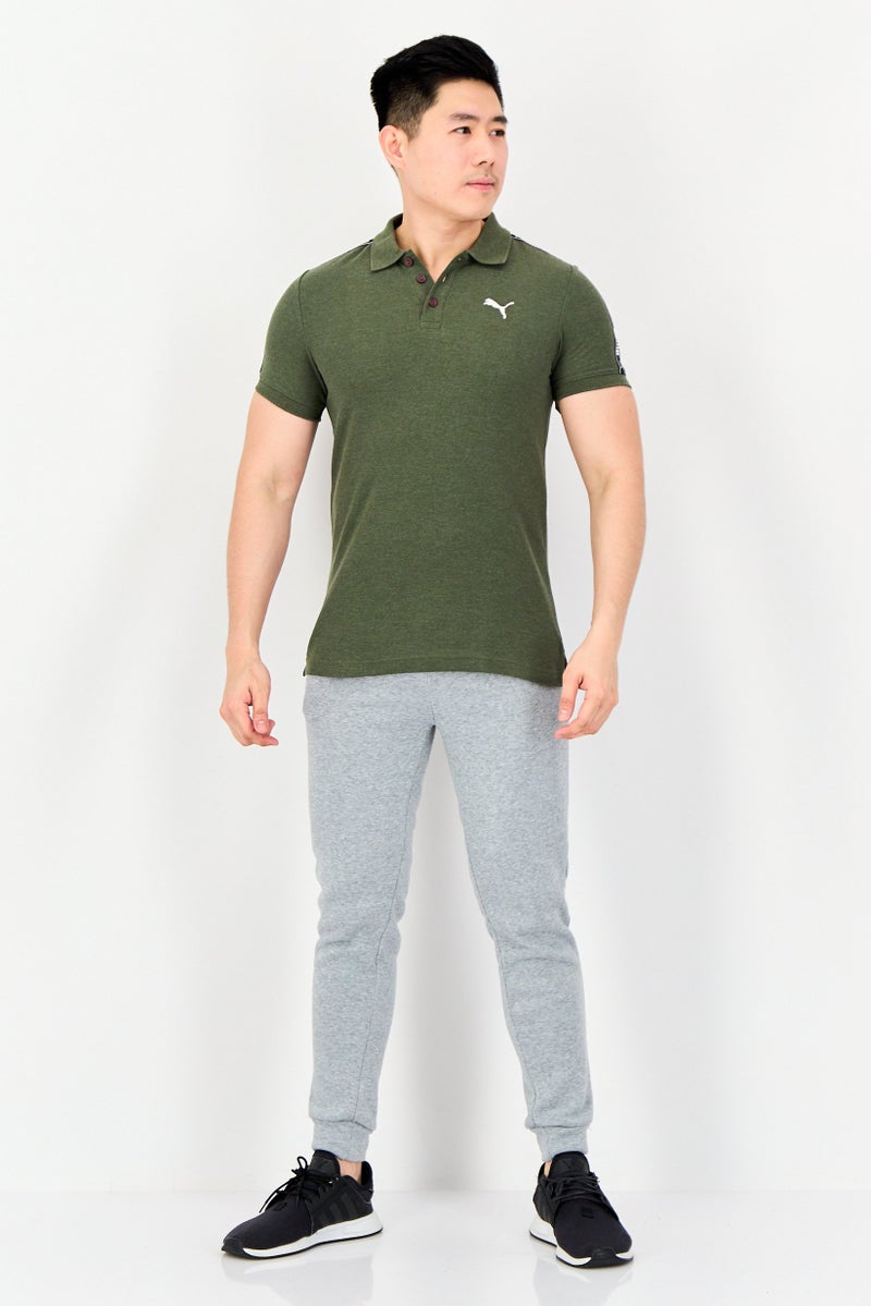 PUMA Men Slim Fit Short Sleeve Outdoor Polo Shirt, Olive - Image 2