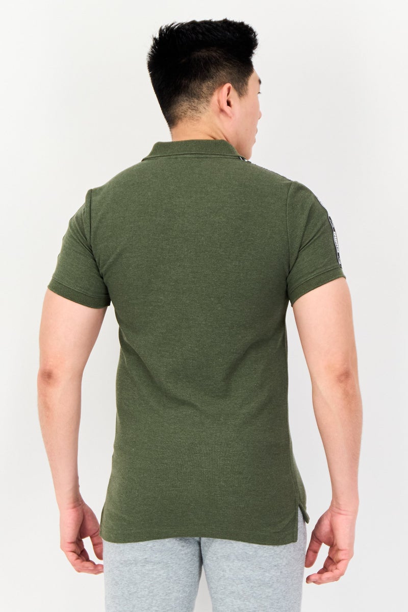 PUMA Men Slim Fit Short Sleeve Outdoor Polo Shirt, Olive - Image 4