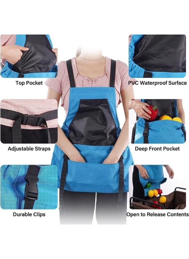 أوبتيا مئزر البستنة، مئزر الحديقة مع جيوب سريعة الفتح، قماش أكسفورد مقاوم للماء مع حزام تعديل متقاطع، أعمال المزرعة - Image 3