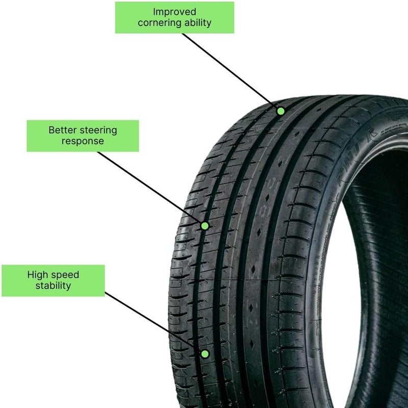 Accelera Phi-R All-Season Passenger Car High Performance Radial Tire-215/55R16 215/55ZR16 215/55/16 215/55-16 97W Load Range XL 4-Ply BSW Black Side Wall UTQG 400AA - Image 2