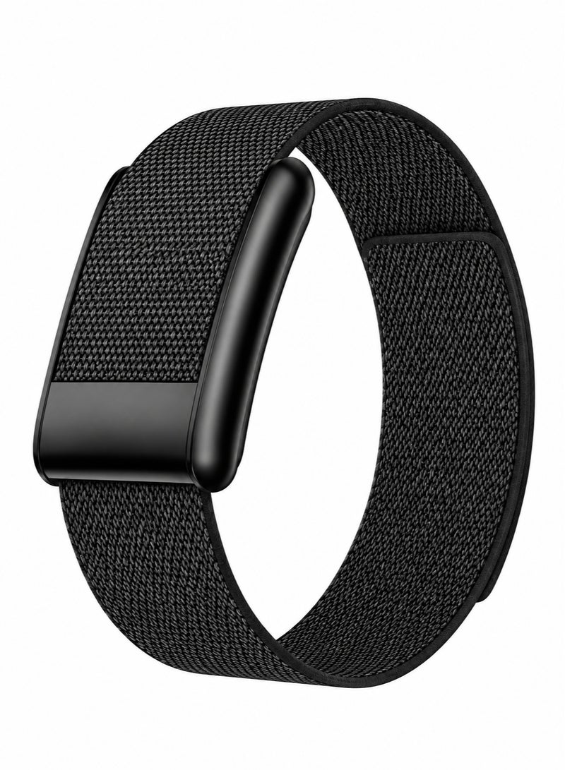 Loop LIFE Smart Health & Fitness Tracking Band with ECG, Heart Rate & Blood Oxygen Monitoring, Sleep & Temperature Tracking, Bluetooth 5.4, Lightweight Adjustable Strap – Black - Image 1