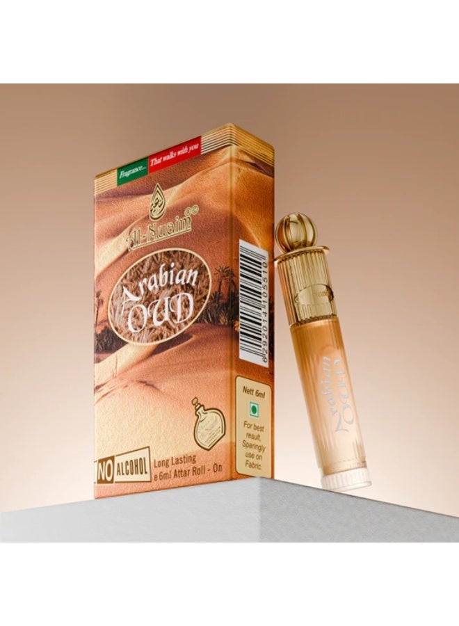 Al Nuaim Al-Nuaim Gold Series Arabian Oudh Attar Roll On Perfume Oil 6ml | Alcohol Free Concentrated Ittar for Men & Women | Long Lasting Premium Oud Woody Oriental Musk Fragrance | Luxury Arabic Perfume Oil Pocket Size - Image 2