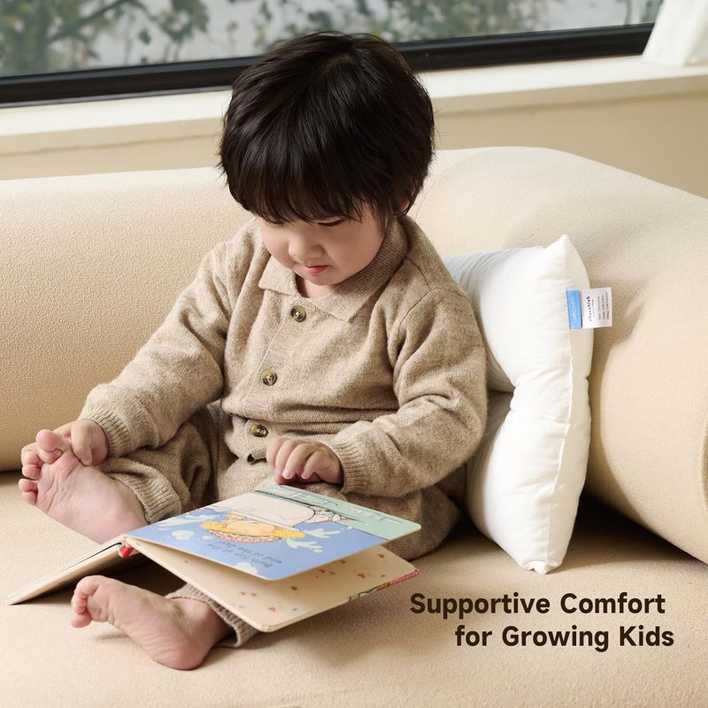 CHOC CHICK Toddler Pillow,20X12inches Machine Washable 100% Cotton Pillowcase Soft Hypoallergenic Kids Pillows,Child Cute Animal Perfect Toddler Pillows for Sleeping 2 Years Old (Rabbit) - Image 5